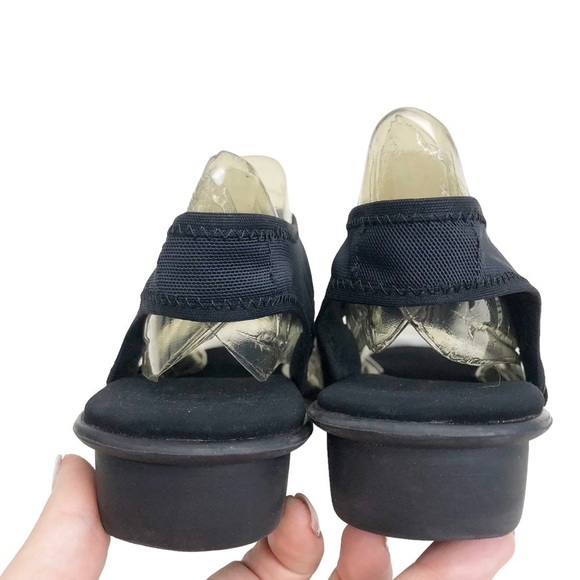 Sesto Meucci Womens Black Open Toe Suede Leather Sandals Metallic Mesh Sz 10.5 - Picture 6 of 8